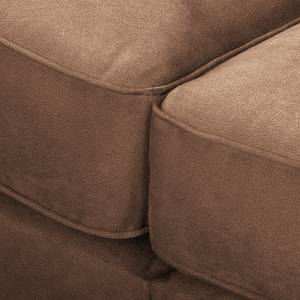 Bigsofa Pacoa Antiklederlook - Latte Macchiato - Mit Hocker