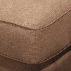 Bigsofa Pacoa Antiklederlook - Latte Macchiato - Mit Hocker