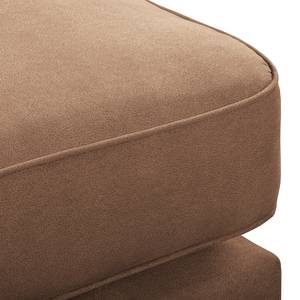 Bigsofa Pacoa Antiklederlook - Latte Macchiato - Mit Hocker