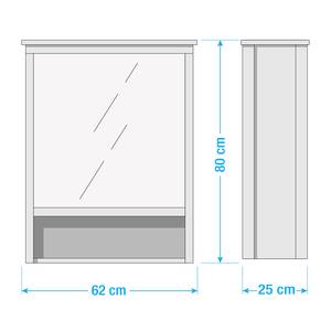 Spiegelschrank Ole II Weiß - Breite: 62 cm