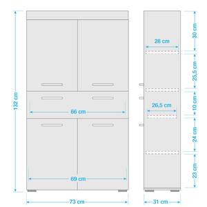 Highboard Amanda Hooglans grijs