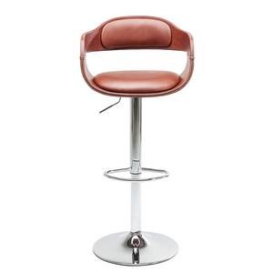 Tabouret de bar Monaco Marron - Cuir synthétique - 48 x 106 x 48 cm