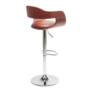 Tabouret de bar Monaco Marron - Cuir synthétique - 48 x 106 x 48 cm