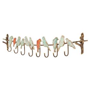 Porte-manteaux mural Bird Party Acier - Marron / Blanc