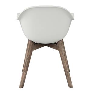 Chaises de jardin Volcano (lot de 2) Matière plastique / Acacia massif - Blanc