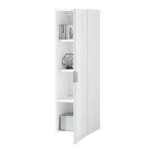 Armoire murale Gila I Verre blanc / Blanc