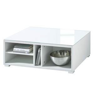 Table basse Gila Verre blanc / Blanc