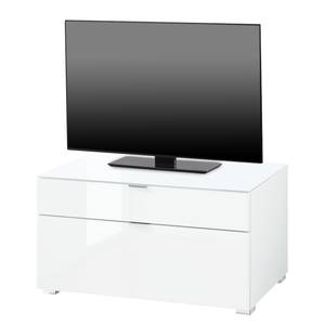 Meuble TV Gila II Verre blanc / Blanc