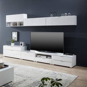 Meuble TV Gila II Verre blanc / Blanc