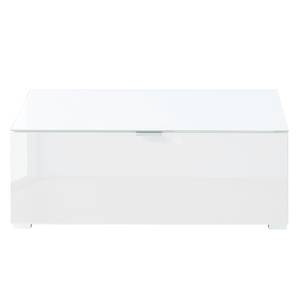 Ensemble meubles TV Gila V (7 éléments) Éclairage inclus - Verre blanc / Blanc