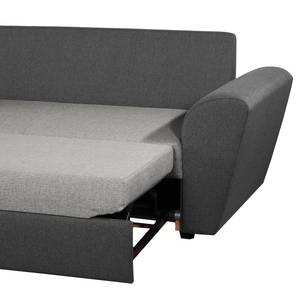 Ecksofa Rufus Webstoff - Grau / Anthrazit - Longchair davorstehend links