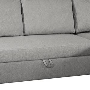 Ecksofa Rufus Webstoff - Grau - Longchair davorstehend rechts