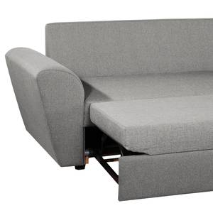 Ecksofa Rufus Webstoff - Grau - Longchair davorstehend rechts