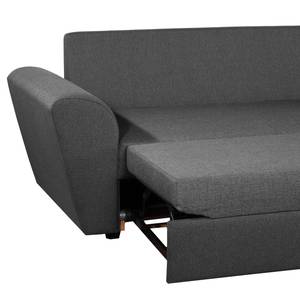 Ecksofa Rufus Webstoff - Anthrazit - Longchair davorstehend rechts