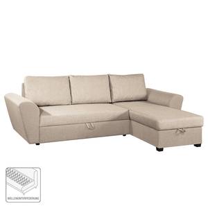 Ecksofa Rufus Webstoff - Kaschmir - Longchair davorstehend rechts