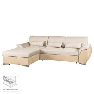 Ecksofa Roseburg Microfaser - Sahara - Longchair davorstehend links