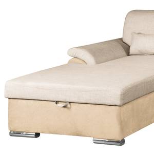 Ecksofa Roseburg Microfaser - Sahara - Longchair davorstehend links