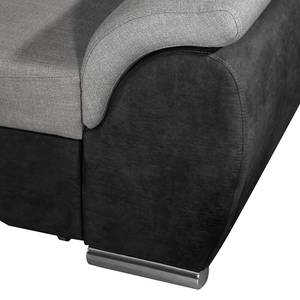 Ecksofa Roseburg Microfaser - Grau - Longchair davorstehend links