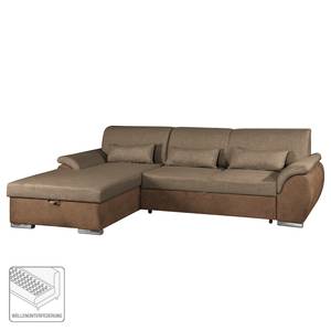 Ecksofa Roseburg Microfaser - Muskat - Longchair davorstehend links