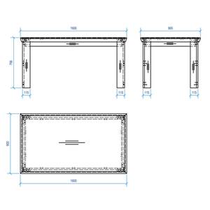 Table Lewk Imitation pin blanc / Imitation pin