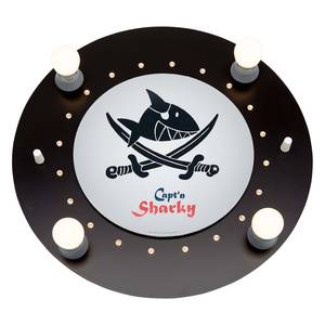 Plafonnier Requin Captn Sharky III Bouleau massif - 4 ampoules