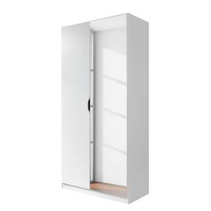 Armoire Freiham Blanc alpin - Blanc alpin - Largeur : 91 cm - Avec portes miroir