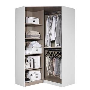 Armoire Freiham Blanc alpin - Blanc alpin - Sans portes miroir