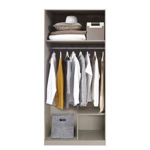 Armoire Freiham Blanc alpin - Largeur : 91 cm - Avec portes miroir