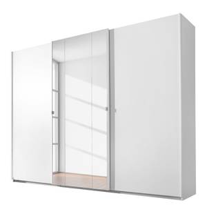 Armoire à portes coulissantes Panorama Blanc alpin - Blanc alpin / Verre de miroir - Largeur : 271 cm