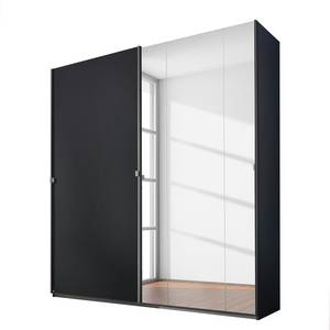 Armoire à portes coulissantes Panorama Gris métallique - Anthracite - Largeur : 181 cm