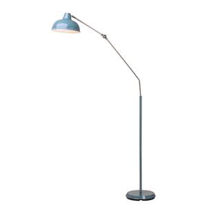 Staande lamp Shelley Staal - 1 lichtbron - Blauw