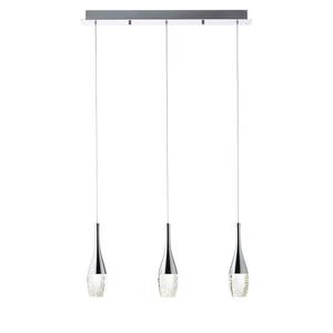 LED-hanglamp Prosecco II Glas/staal - 3 lichtbronnen
