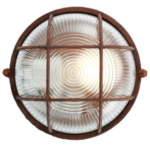 Plafondlamp Lauren I Glas/staal - 1 lichtbron - Bruin