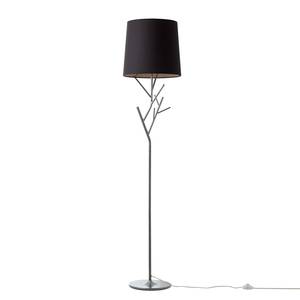 Staande lamp Faun Textielmix/staal - 1 lichtbron - Zwart