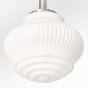 Plafondlamp Tanic I Melkglas/staal - 1 lichtbron - Wit
