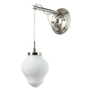 Wandlamp Tanic Melkglas/staal - 1 lichtbron - Wit