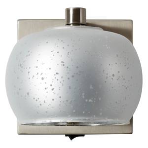 Wandlamp Gleam II Glas/staal - 1 lichtbron - Zilver
