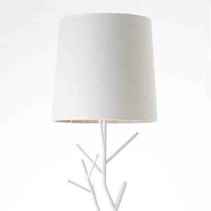 Lampadaire Faun Tissu mélangé / Acier - 1 ampoule - Blanc