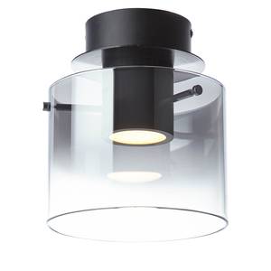 LED-Deckenleuchte Beth I Glas / Stahl - 1-flammig - Schwarz