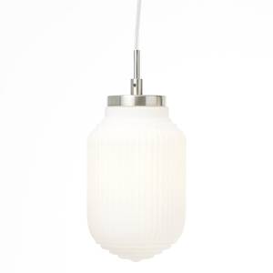 Hanglamp Tanic II Melkglas/staal - 3 lichtbronnen - Wit