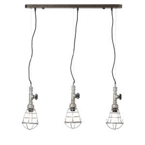 Hanglamp Pipe II Staal - 3 lichtbronnen