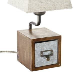 Lampe Casket Tissu mélangé / Acier - 1 ampoule