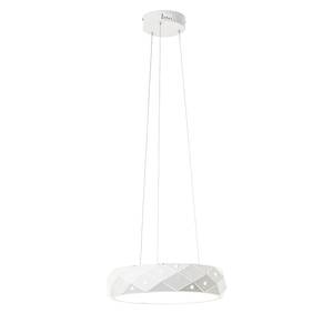 LED-hanglamp Fona Staal - 1 lichtbron - Wit