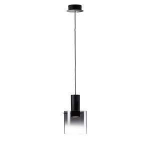 Suspension Beth I Verre / Acier - 1 ampoule - Noir