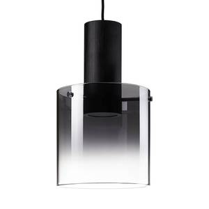 LED-hanglamp Beth I Glas/staal - 1 lichtbron - Zwart