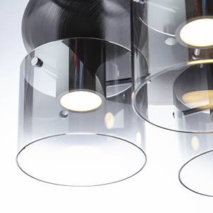 LED-Deckenleuchte Beth II Glas / Stahl - 3-flammig - Schwarz