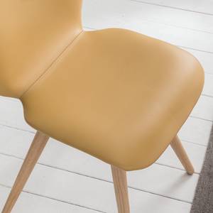 Chaises capitonnées Stave IV (lot de 2) Tissu / Chêne massif - Chêne clair - Sable - Beige