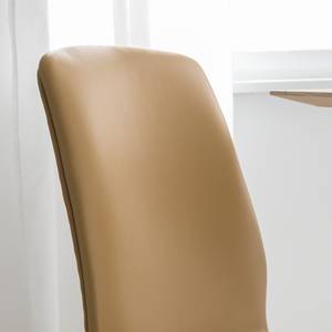 Chaises capitonnées Stave IV (lot de 2) Tissu / Chêne massif - Chêne clair - Sable - Beige