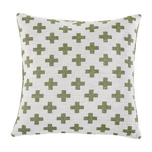 Coussin décoratif Aida Tissu - Beige / Vert