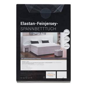 Elastan-Feinjersey-Spannbettttuch Smood Baumwollstoff / Elastan - Weiß - 160 x 200 cm